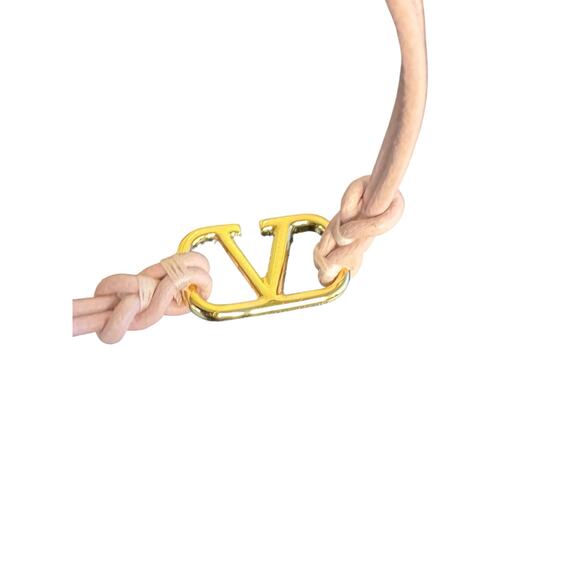 Valentino Garavani NWT VLogo Signature Leather Bracelet in Pink Size M - Picture 8 of 14